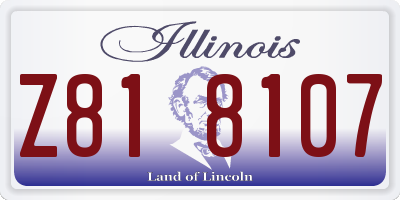 IL license plate Z818107