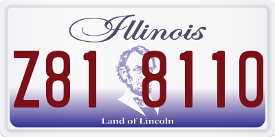 IL license plate Z818110