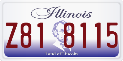 IL license plate Z818115