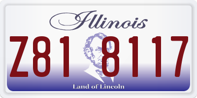 IL license plate Z818117