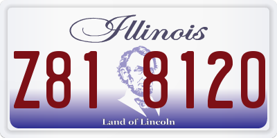 IL license plate Z818120