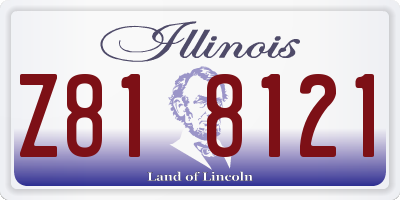 IL license plate Z818121