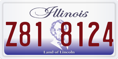 IL license plate Z818124