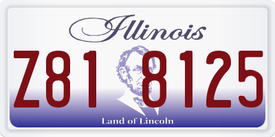 IL license plate Z818125
