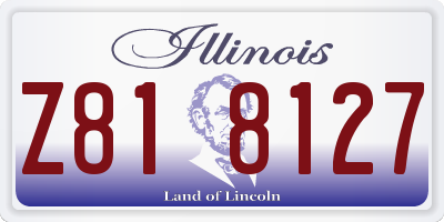 IL license plate Z818127
