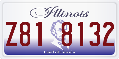 IL license plate Z818132