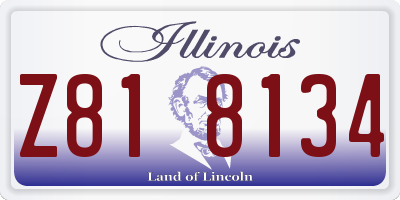 IL license plate Z818134