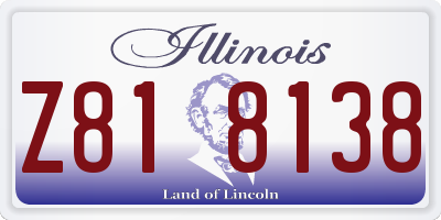 IL license plate Z818138