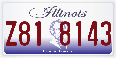 IL license plate Z818143