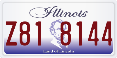 IL license plate Z818144