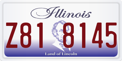 IL license plate Z818145