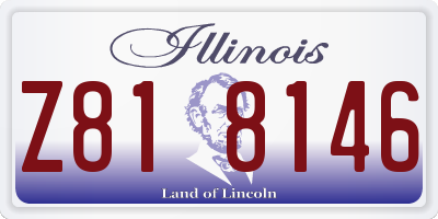 IL license plate Z818146