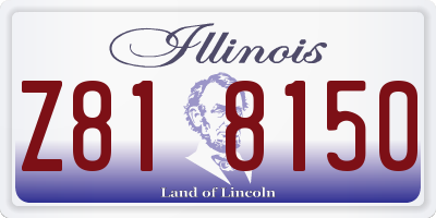 IL license plate Z818150