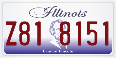 IL license plate Z818151