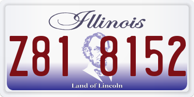 IL license plate Z818152
