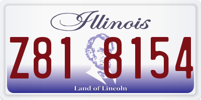 IL license plate Z818154