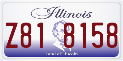 IL license plate Z818158