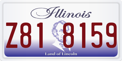 IL license plate Z818159