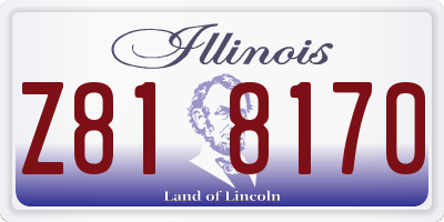 IL license plate Z818170