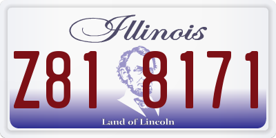 IL license plate Z818171