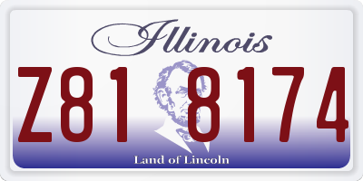 IL license plate Z818174