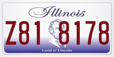 IL license plate Z818178