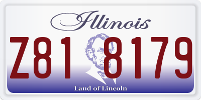 IL license plate Z818179