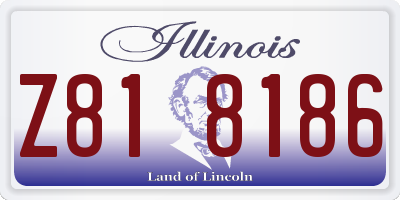 IL license plate Z818186
