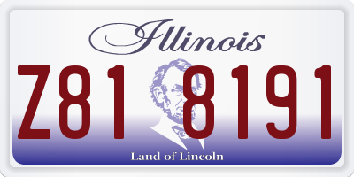 IL license plate Z818191