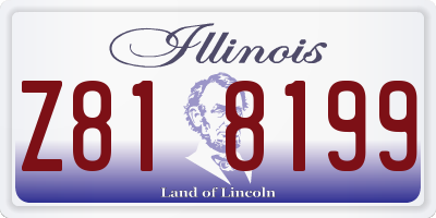 IL license plate Z818199