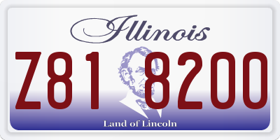 IL license plate Z818200