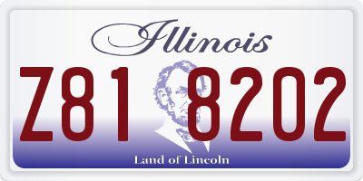 IL license plate Z818202
