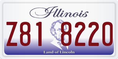 IL license plate Z818220