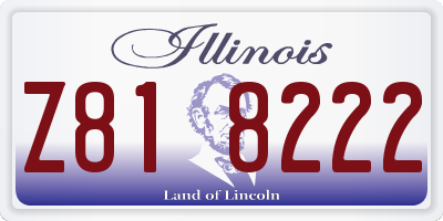 IL license plate Z818222
