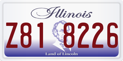 IL license plate Z818226