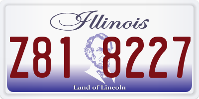 IL license plate Z818227