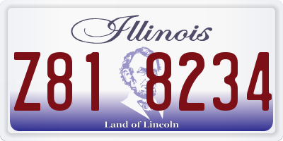 IL license plate Z818234