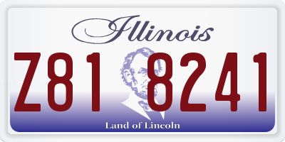 IL license plate Z818241
