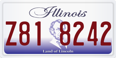 IL license plate Z818242