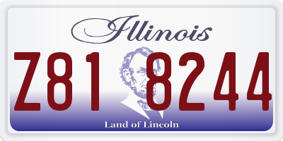 IL license plate Z818244