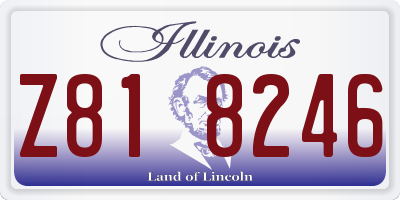 IL license plate Z818246
