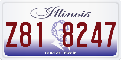 IL license plate Z818247