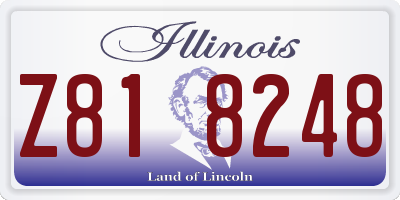 IL license plate Z818248