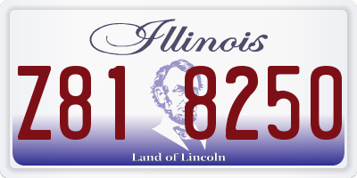 IL license plate Z818250