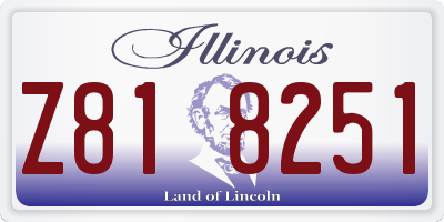 IL license plate Z818251