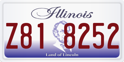 IL license plate Z818252
