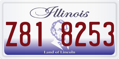 IL license plate Z818253