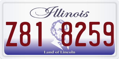 IL license plate Z818259
