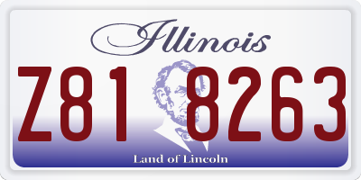 IL license plate Z818263