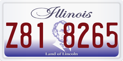 IL license plate Z818265